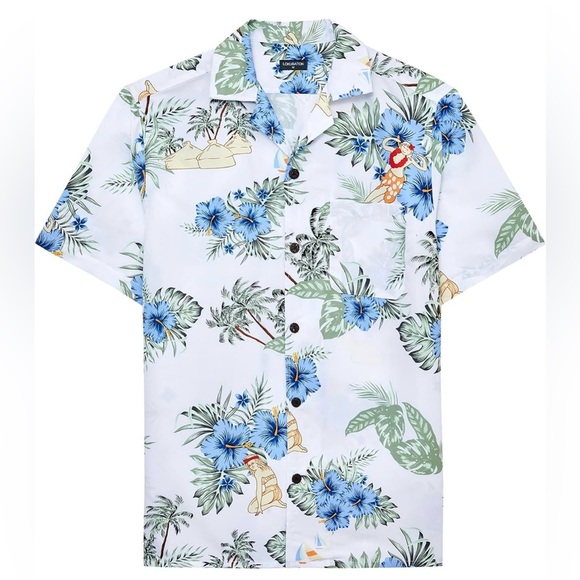 Rayon Mens Hawaiian Shirts Regular Fit Short Sleeve Hawaiian Shirts for Men - Picture 1 of 5